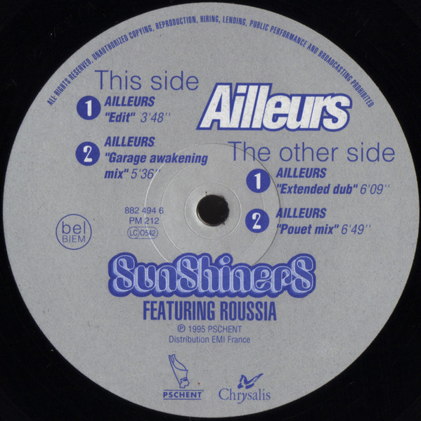 The Sunshiners Featuring Roussia - Ailleurs | Pschent (Pschent01) - main The Sunshiners Featuring Roussia - Ailleurs | Pschent (Pschent01) - main