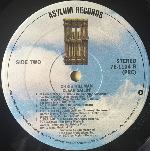 Chris Hillman - Clear Sailin' | Asylum Records (7E-1104) - 4