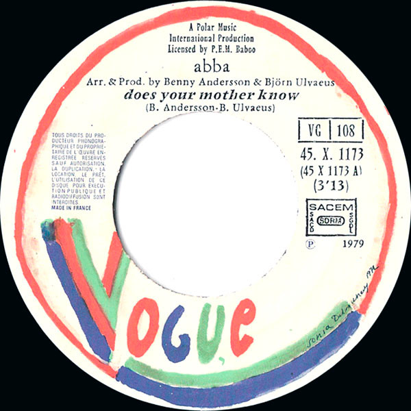 ABBA - Does Your Mother Know / Kisses Of Fire | Vogue (45. X. 1173) - 3