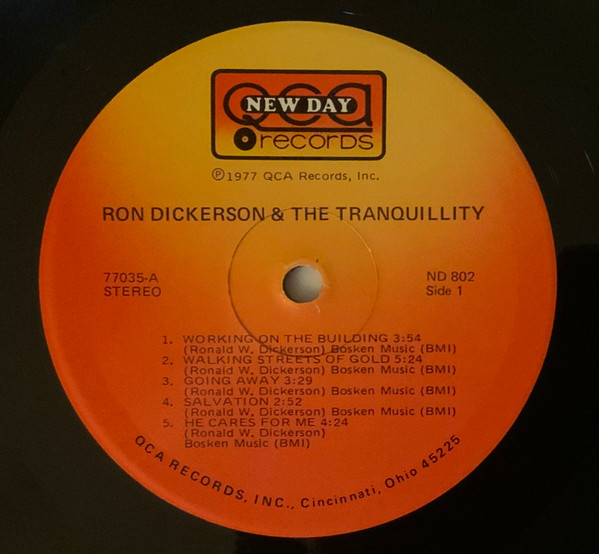 Ronald W. Dickerson & The Tranquillity - Ron Dickerson & The Tranquillity | QCA/New Day (ND 802) - 3 Ronald W. Dickerson & The Tranquillity - Ron Dickerson & The Tranquillity | QCA/New Day (ND 802) - 3
