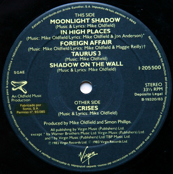 Mike Oldfield - Crises | Virgin (I-205 500) - 4