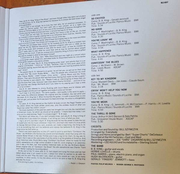 B.B. King - Completely Well | Bluesway (BLS-6037) - 3
