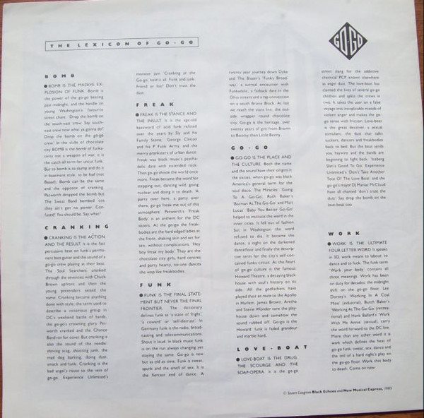 Various - Go Go - The Sound Of Washington D.C. | London Records (BOMB 1) - 12