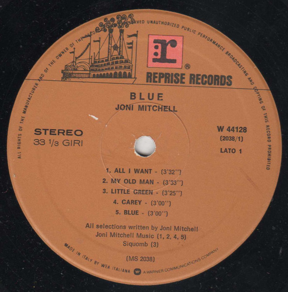 Joni Mitchell - Blue | Reprise Records (W 44128) - 4 Joni Mitchell - Blue | Reprise Records (W 44128) - 4