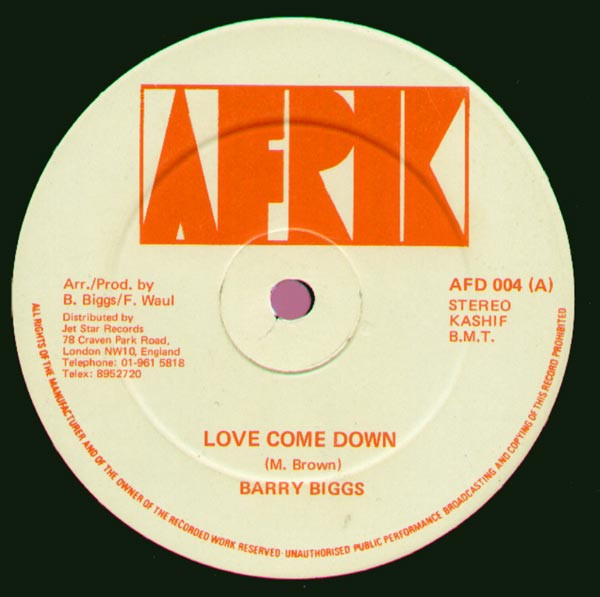Barry Biggs - Love Come Down | Afrik (AFD 004)