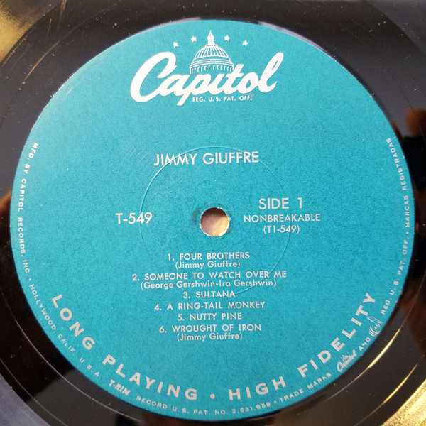 Jimmy Giuffre - Jimmy Giuffre | Capitol Records (T 549) - 4