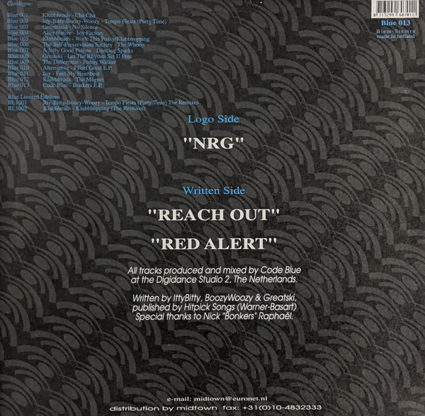 Code Blue - Bonkers E.P. | Blue Records (blue013) - 2