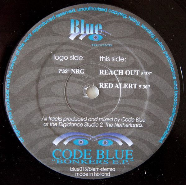 Code Blue - Bonkers E.P. | Blue Records (blue013) - 4