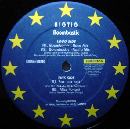 Rigtig - Boombastic | European Rave Records (ERR.9512-5)