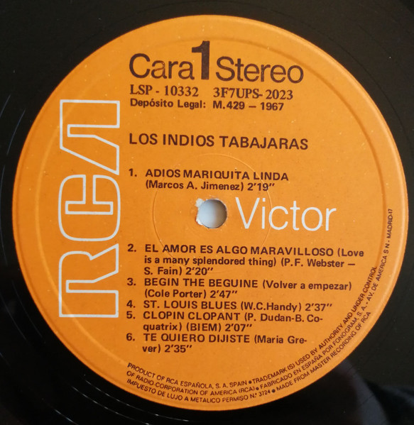 Los Indios Tabajaras - Los Indios Tabajaras | RCA Victor (LSP-10332) - 3