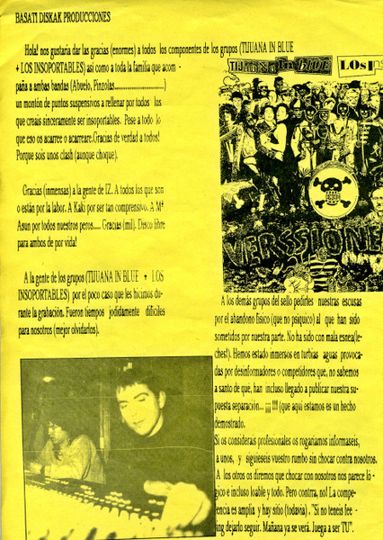 Tijuana In Blue Split Los Insoportables - Verssioneando | Basati Diskak (BDE 019) - 4