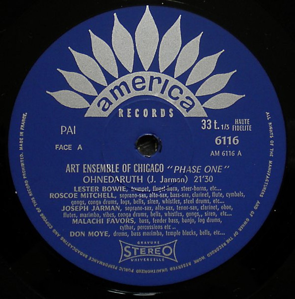 The Art Ensemble Of Chicago - Phase One | America Records (30 AM 6116) - 4