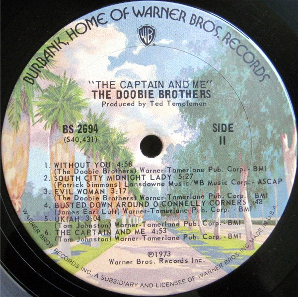 The Doobie Brothers - The Captain And Me | Warner Bros. Records (BS 2694) - 7