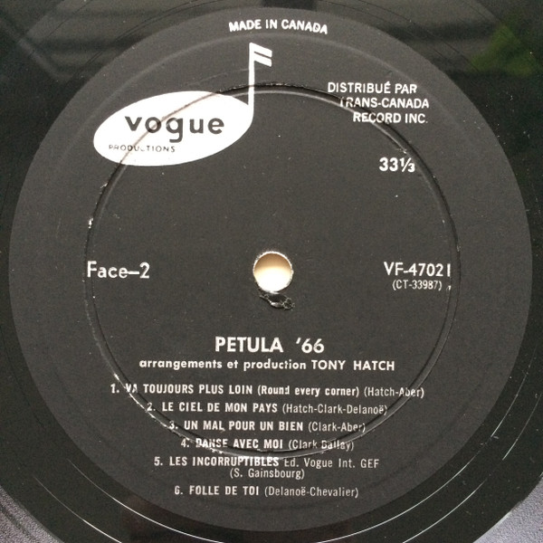 Petula Clark - 66 | Disques Vogue (VF 47021) - 4 Petula Clark - 66 | Disques Vogue (VF 47021) - 4