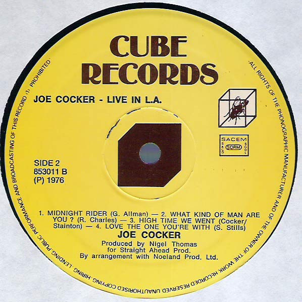Joe Cocker - Live In L.A. | Cube Records (853011) - main Joe Cocker - Live In L.A. | Cube Records (853011) - main