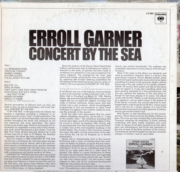 Erroll Garner - Concert By The Sea | Columbia (CS 9821) - 2 Erroll Garner - Concert By The Sea | Columbia (CS 9821) - 2