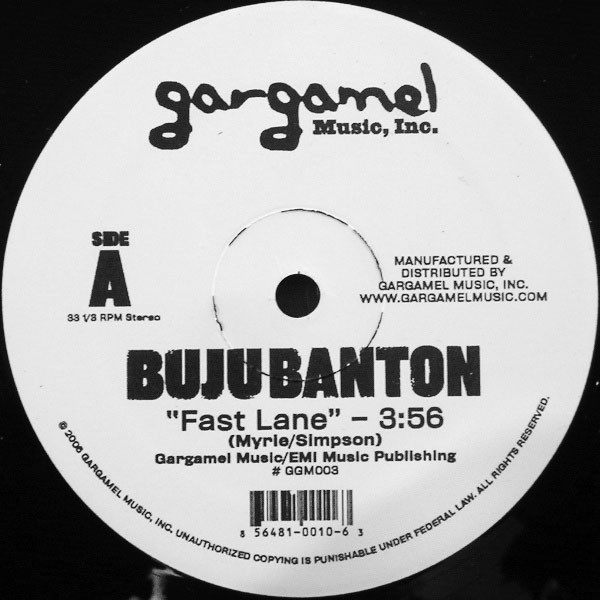 Buju Banton - Fast Lane/ Nothing | Gargamel Music (GGM003) - main