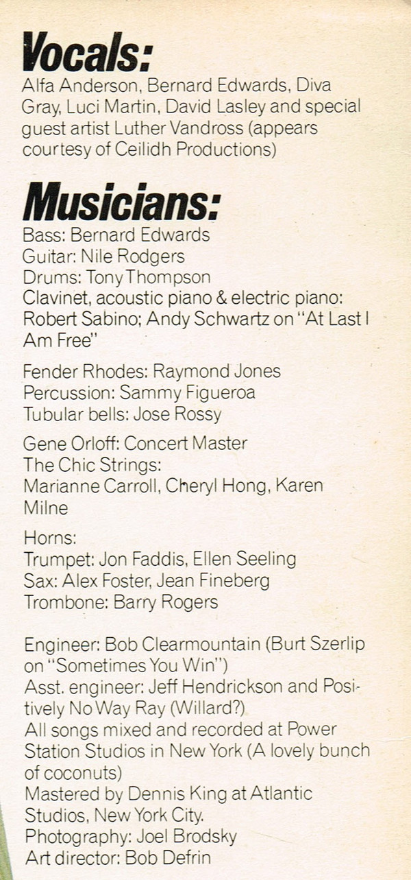 Chic - C'est Chic | Atlantic (K 50565) - 6 Chic - C'est Chic | Atlantic (K 50565) - 6