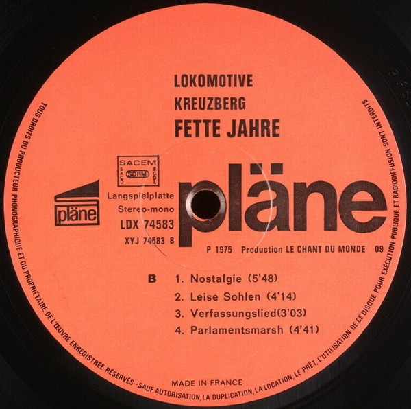 Lokomotive Kreuzberg - Fette Jahre | pläne (LDX 74583) - 4 Lokomotive Kreuzberg - Fette Jahre | pläne (LDX 74583) - 4