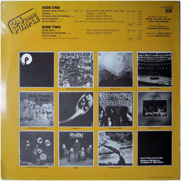 Deep Purple - 24 Carat Purple | EMI (056 196424 1) - 2 Deep Purple - 24 Carat Purple | EMI (056 196424 1) - 2