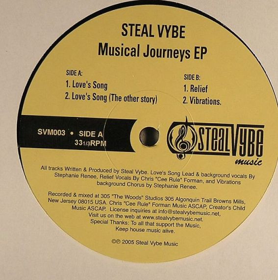 Steal Vybe - Musical Journeys EP | Steal Vybe Music (SVM003)
