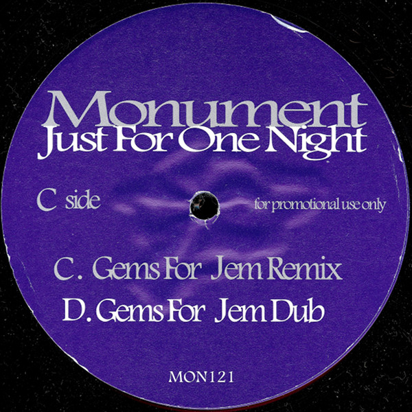 Monument - Just For One Night | Not On Label (MON 121) - 3