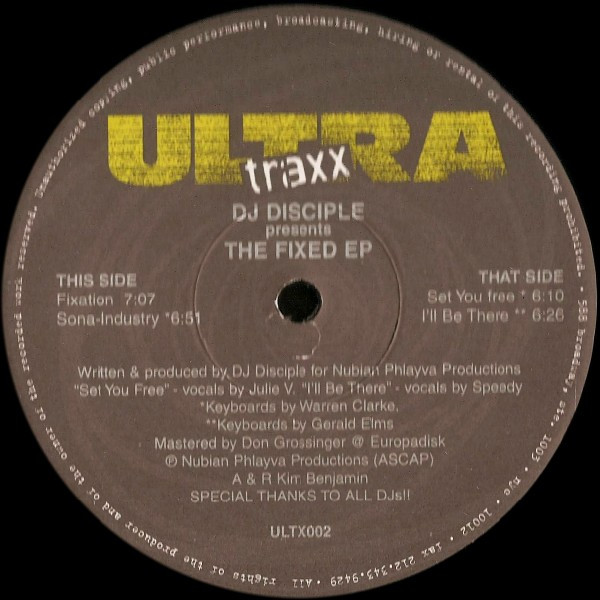 DJ Disciple - The Fixed EP | Ultra Traxx (ULTX002)