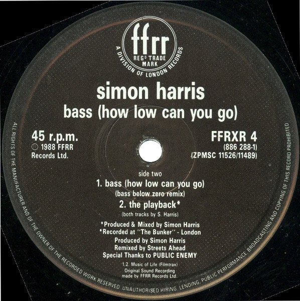 Simon Harris - Bass (How Low Can You Go) (Ragamuffin & Streets Ahead Remixes) | FFRR (FFRXR 4) - 4 Simon Harris - Bass (How Low Can You Go) (Ragamuffin & Streets Ahead Remixes) | FFRR (FFRXR 4) - 4