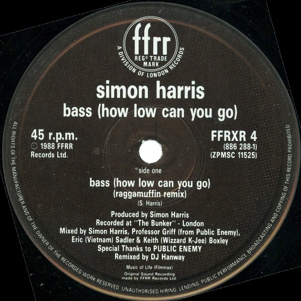 Simon Harris - Bass (How Low Can You Go) (Ragamuffin & Streets Ahead Remixes) | FFRR (FFRXR 4) - 3 Simon Harris - Bass (How Low Can You Go) (Ragamuffin & Streets Ahead Remixes) | FFRR (FFRXR 4) - 3