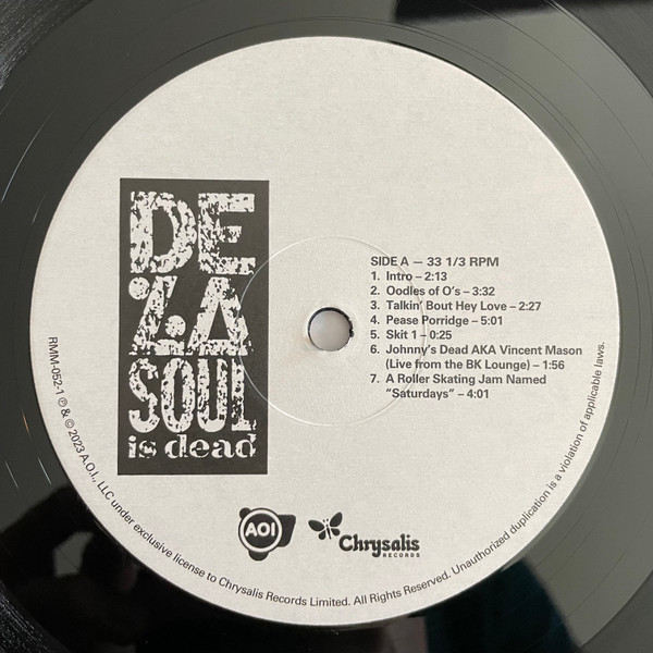 De La Soul - De La Soul Is Dead | Chrysalis Records (RMM-052-1) - 3
