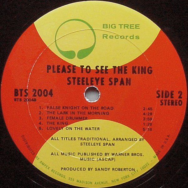 Steeleye Span - Please To See The King | Big Tree Records (BTS 2004) - 4