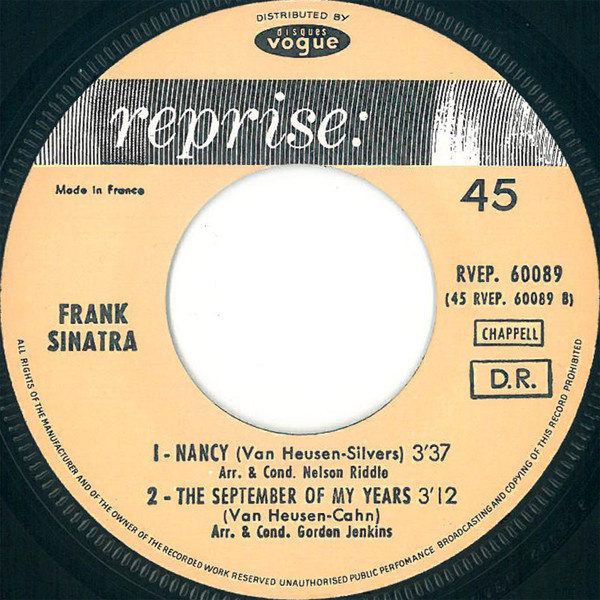 Frank Sinatra - Strangers In The Night | Reprise Records (RVEP. 60.089) - 2