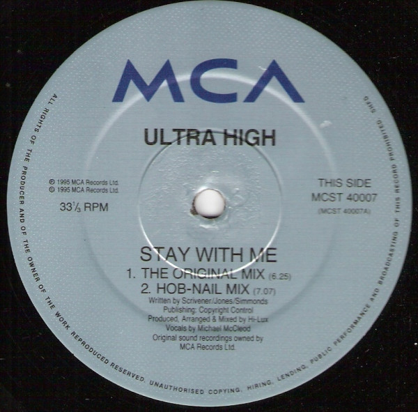 Ultra High - Stay With Me | MCA Records (MCST 40007) - 3