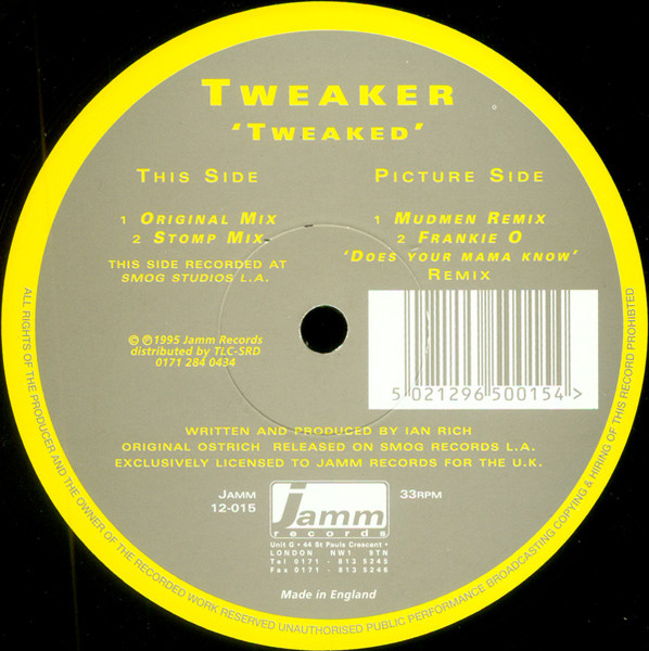 Tweaker - Tweaked | Jamm Records (JAMM 12-015)