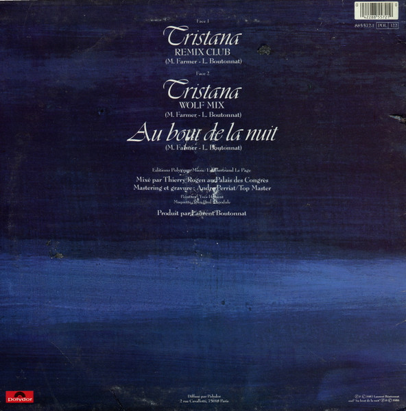 Mylène Farmer - Tristana (DJ Remix) | Polydor (885 572-1) - 2