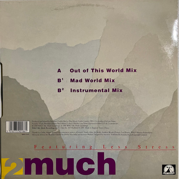 Paradise X - 2 Much | WAU! Mr. Modo Recordings (MWS 019T) - 2