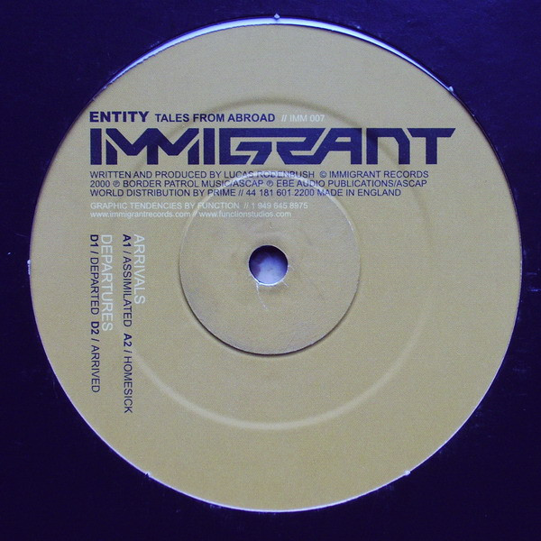 Entity - Tales From Abroad | Immigrant (IMM 007)