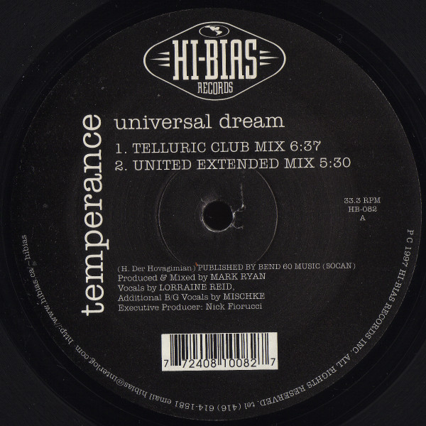 Temperance - Universal Dream | Hi-Bias Records (HB-082)