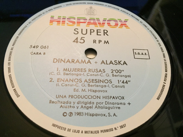 Alaska Y Dinarama - Perlas Ensangrentadas | Hispavox (549 061) - 4