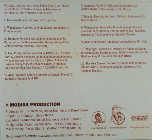 Vieux Farka Touré - Vieux Farka Touré Remixed: UFOs Over Bamako | Modiba (MP 005) - 4