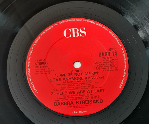 Barbra Streisand - We're Not Makin' Love Anymore | CBS (BARB T4) - 2
