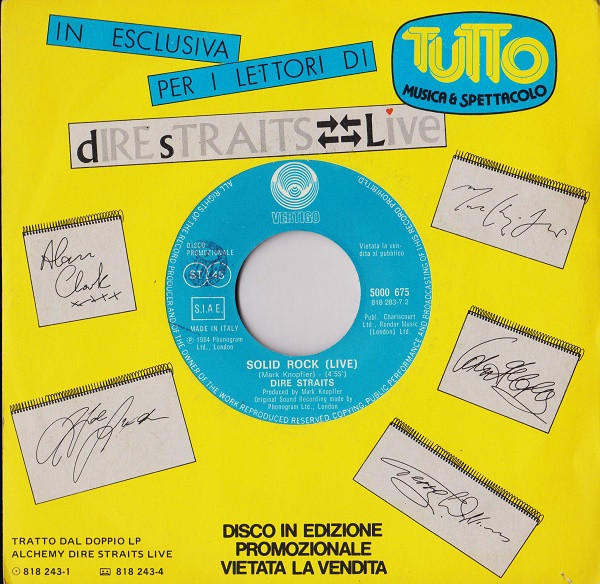 Dire Straits - Solid Rock (Live) / Two Young Lovers / Intro: The Carousel Waltz | Vertigo (5000 675) - main