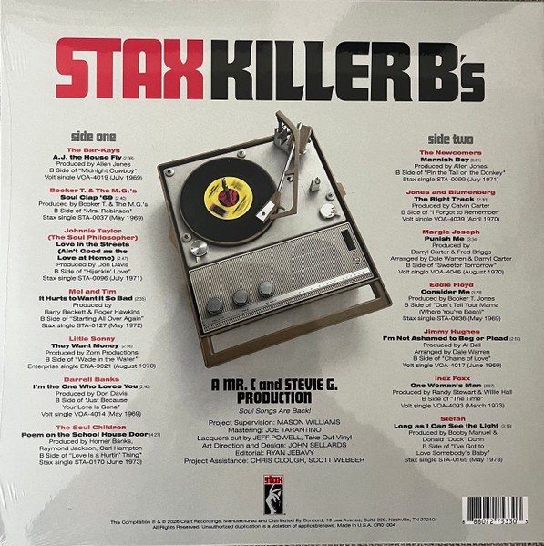 Various - Stax Killer B's | Stax (CR01004) - 2