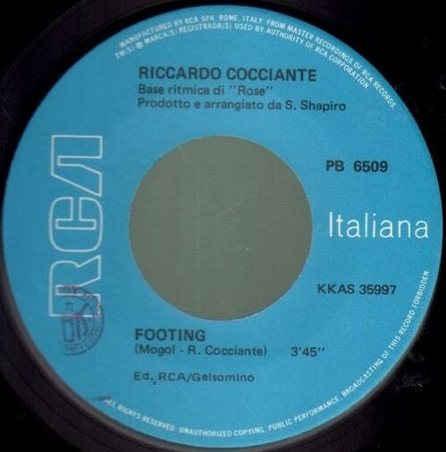 Riccardo Cocciante - Tu Sei Il Mio Amico Carissimo / Footing | RCA Italiana (PB 6509) - 4