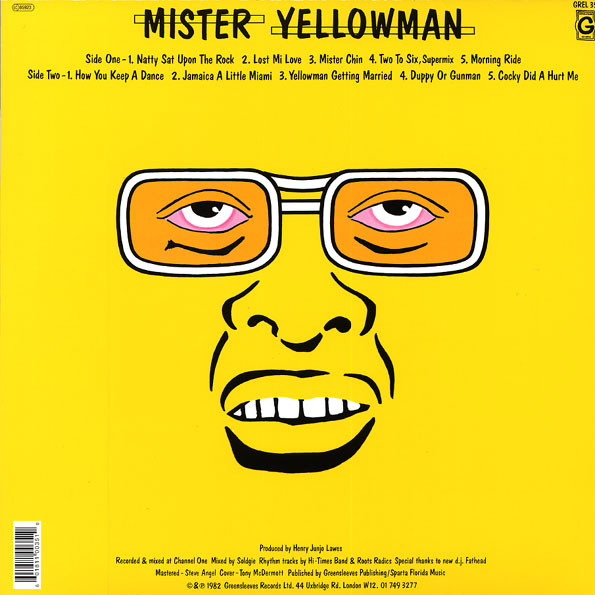 Yellowman - Mister Yellowman | Greensleeves Records (GREL 35) - 2