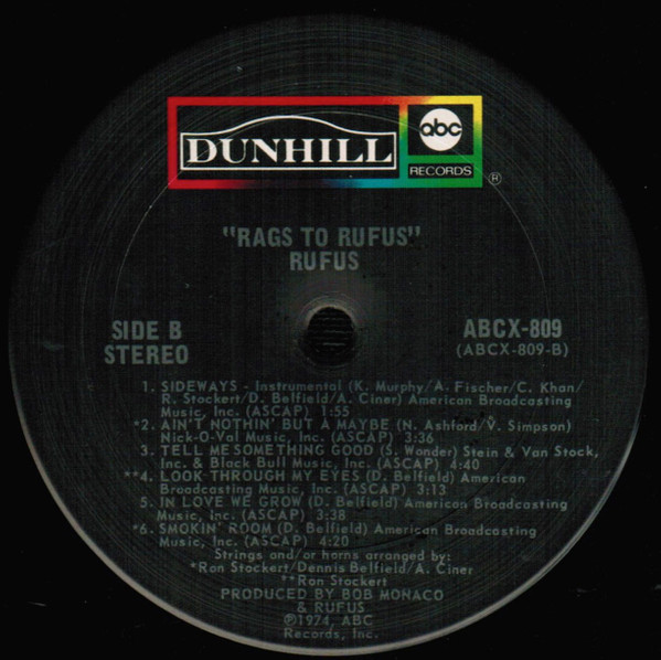 Rufus Featuring Chaka Khan - Rags To Rufus | Dunhill (ABCX-809) - 4 Rufus Featuring Chaka Khan - Rags To Rufus | Dunhill (ABCX-809) - 4