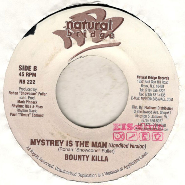 Bounty Killer - Mystrey Is The Man | Natural Bridge (NB 221) - 2