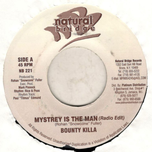 Bounty Killer - Mystrey Is The Man | Natural Bridge (NB 221)