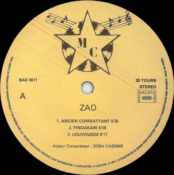 Zao - Ancien Combattant | Musi-Club (BAE 4011) - 3 Zao - Ancien Combattant | Musi-Club (BAE 4011) - 3