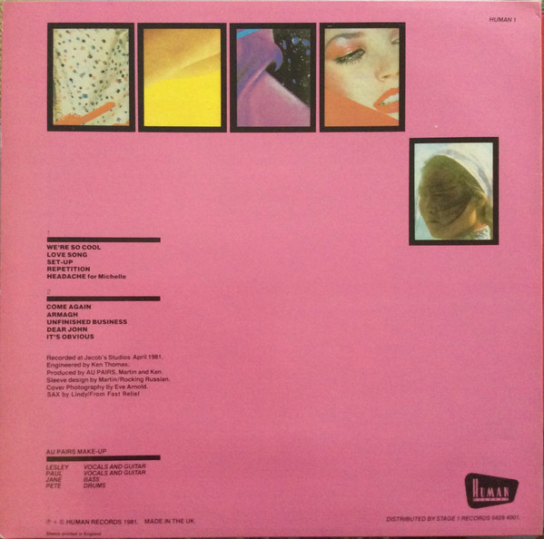 Au Pairs - Playing With A Different Sex | Human Records (HUMAN 1) - 2 Au Pairs - Playing With A Different Sex | Human Records (HUMAN 1) - 2